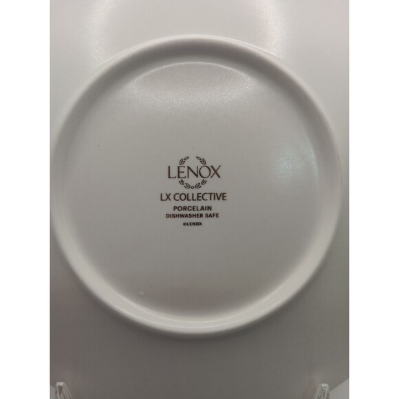 LENOX LX COLLECTIVE Plate Porcelain 7 1/2" Gold White New Old Stock Rare - Picture 6 of 6